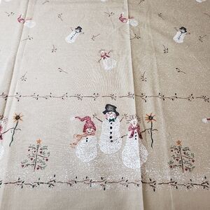 Let It Snow Border Fabric Daisy Kingdom ¾ yd Vintage Christmas Snowman Print